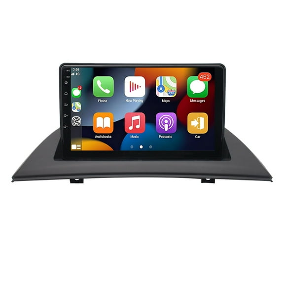 Zcargel 9in Android 13 Car Stereo GPS Navigation 2+32G for BMW X3 E83 2004-2012, Touchscreen Radio with Built-in Wireless CarPlay & Android Auto, Bluetooth, WiFi, FM/RDS, SWC + 4LED Backup Camera