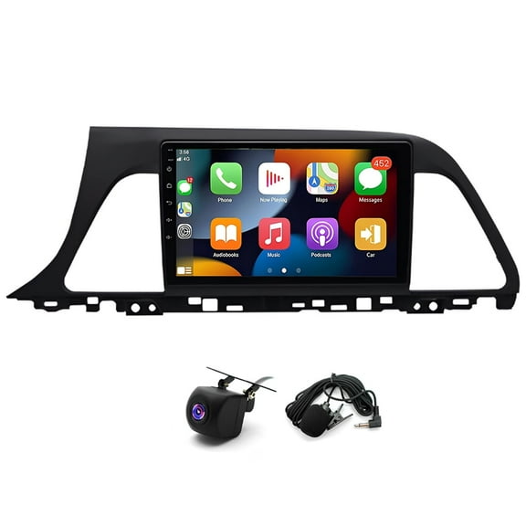 Zcargel 9in Android 13 Car Stereo GPS Navigation 2+32G, Built-in Wireless CarPlay Android Auto, Bluetooth WiFi, FM/RDS, SWC for Hyundai Sonata 2015-2017