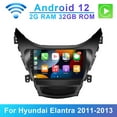 thumbnail image 1 of Zcargel Android 12 Car Stereo for Hyundai Elantra 2011 2012 2013 with Apple Carplay & Android Auto,9 Inch Touch Screen Car Radio with GPS WiFi Bluetooth FM/RDS Radio Backup Camera [2+32G], 1 of 10