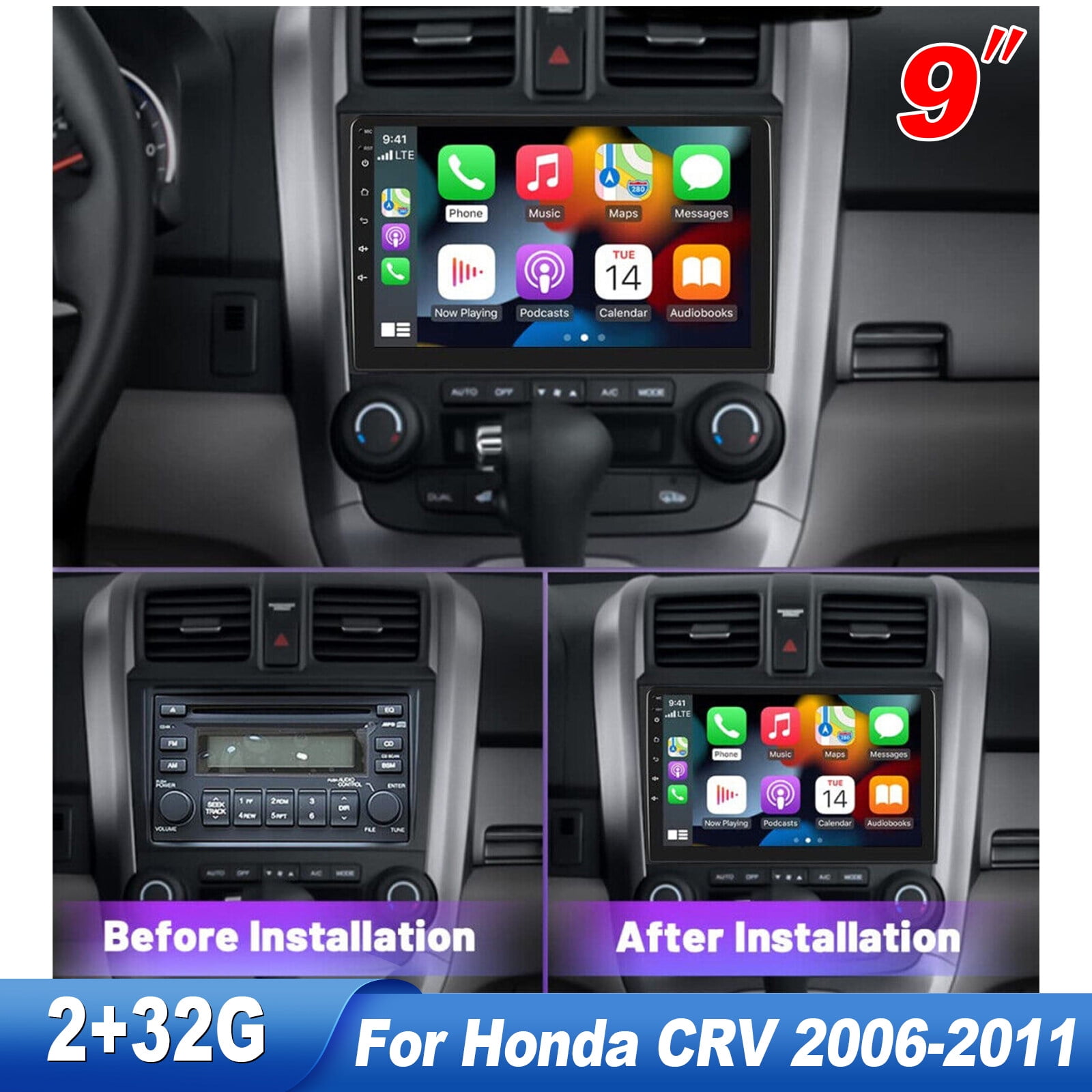 Zcargel Android 13 Car Stereo for Honda CRV 20062011 Radio with Wireless Apple Carplay Android