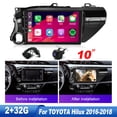 thumbnail image 1 of Zcargel Android 13 Car Stereo Radio For Toyota Hilux 2016-2018 Car GPS Navi 10.1 Touch Screen Radio Stereo CarPlay Support Wireless CarPlay Android Auto Bluetooth FM Backup Camera Microphone, 1 of 10
