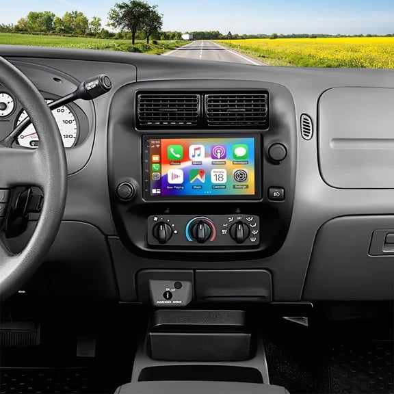 Zcargel Android 13 Car Stereo Radio with GPS Navigation, 7 Inch Touchscreen 2+32GB Multimedia Player, CarPlay Android Auto, WiFi Bluetooth, DSP+RDS Sound, Backup Camera, for Ford Ranger 1998-2006