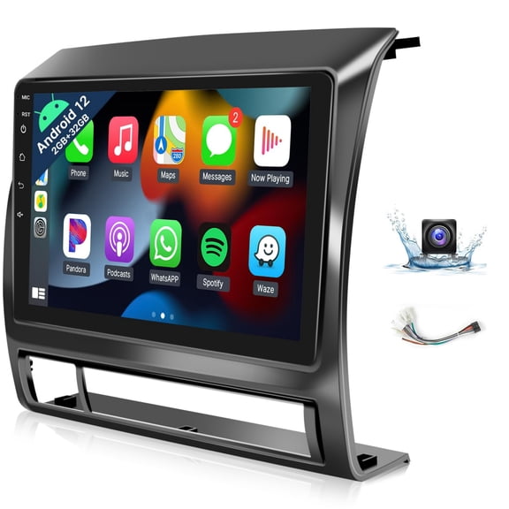 Zcargel Android 15 Car Stereo 9in 2+64G for Toyota Tacoma with Carplay Android Auto GPS WiFi Bluetooth Mirror Link SWC
