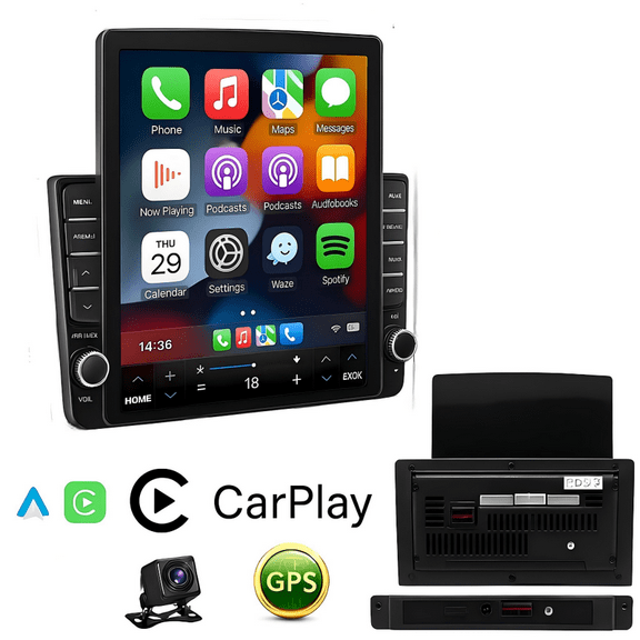Zcargel Android 15 Car Stereo Radio GPS Navigation Head Unit, 9.7 Inch Touchscreen with CarPlay Android Auto, Radios for Cars Bluetooth WiFi, for Ford Expedition 2007-2014