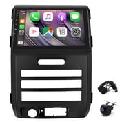 Zcargel Android 15 Car Stereo Radio, GPS Navigation Head Unit, 9in Touchscreen, 2+32G, Bluetooth, Wireless CarPlay, Android Auto, FM/RDS, SWC, DSP, for Ford F150 2009-2014, AHD Backup Camera