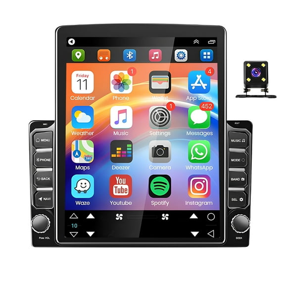 Zcargel Android 15 Car Stereo Radio GPS Navigation Head Unit with CarPlay Android Auto, 9.7" Touchscreen, 2+32G Radios for Cars Bluetooth WiFi SWC Backup Camera, for Ford F-150 Raptor Truck 2013-2014