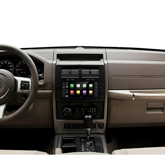 Zcargel Car Navigation Player 7" Android 15 Hill Descent Control Display for Jeep Liberty 2008-2011 2G+32G Car Radio Backup Camera Mic