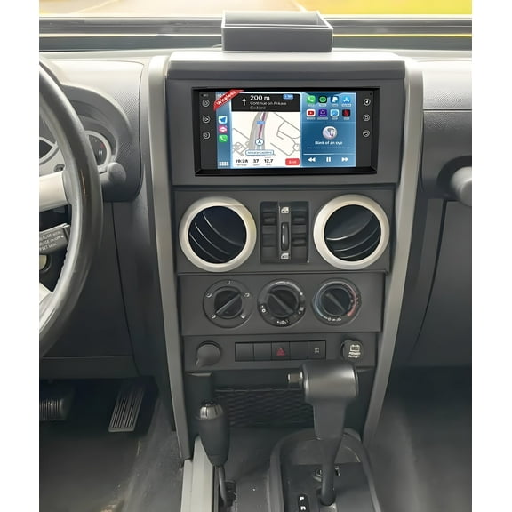 Zcargel Car Navigation Player 7" Android 15 Jeep Wave Off-Road Support for Jeep Wrangler 2007-2017 2G+32G Car Radio Backup Camera Mic