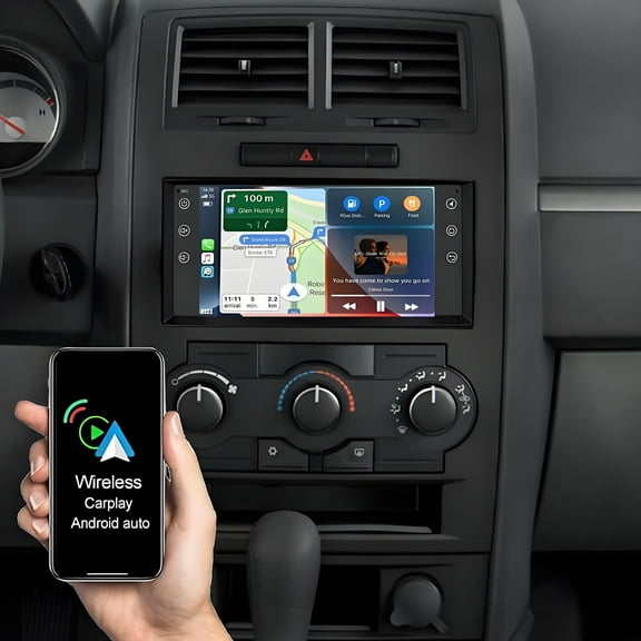 Zcargel Car Navigation Player 7" Android 15 SiriusXM Radio Ready for Dodge Charger 2008-2010 2G+32G Car Radio Backup Camera Mic