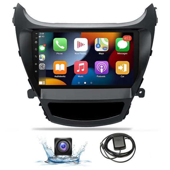 Zcargel Car Stereo 10.2in 2+64G for Hyundai Elantra with Carplay Android Auto GPS WiFi Bluetooth Mirror Link Split Screen SWC