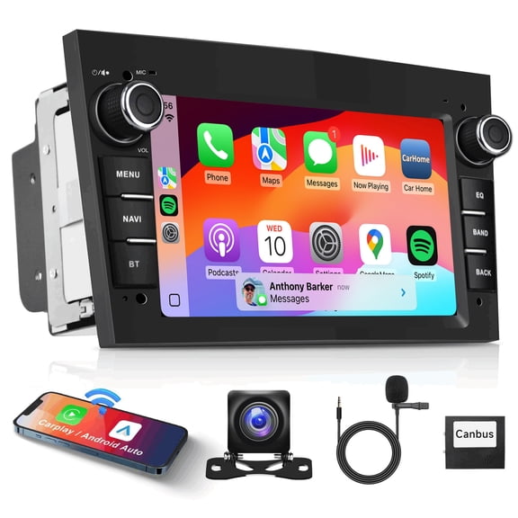 Zcargel Car Stereo 7in 4+64G for Vauxhall with Carplay Android Auto GPS WiFi Bluetooth RDS Mirror Link SWC Split Screen