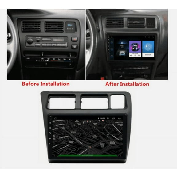 Zcargel Car Stereo Radio for 1991-1997 Toyota Corolla LHD Android 13 Car Navigation 9" HD Touch Screen Bluetooth Wireless Apple CarPlay+Android auto, Support Mirror Link, 2+32G