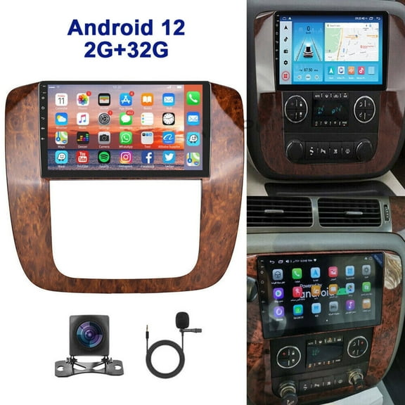 Zcargel Car Stereo Radio for GMC Yukon Chevrolet Chevy Silverado Tahoe Suburban 2006-2014, 9" IPS Touch Screen Head Unit, GPS, WiFi, Bluetooth, 1080P Backup Camera, 2G RAM 32G ROM