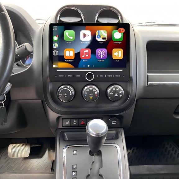 Zcargel Car Stereo Radio for Jeep Compass 2009-2017 with Carplay Android Auto 4+64G 10" Touch Screen Android 14 Support Bluetooth SWC Mirror Link