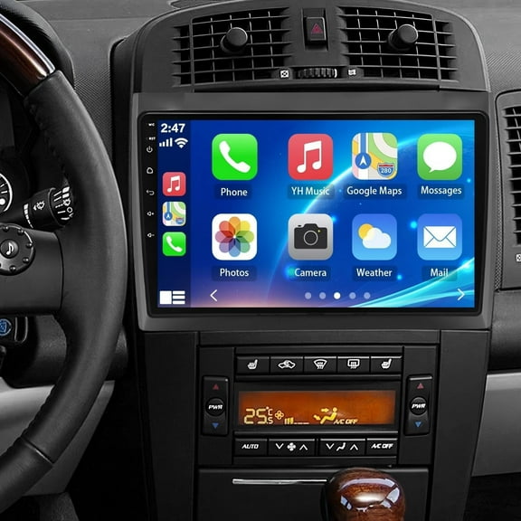 Zcargel CarPlay Android Auto Stereo with GPS Navigation, Android 13 7 Inch Touchscreen Radio, 2+32GB Multimedia Head Unit, DSP+RDS HiFi Audio, Backup Camera + Mic, for Cadillac Escalade 2003-2006