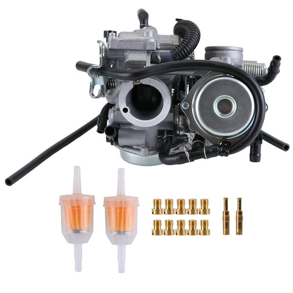 Zcargel Carburetor Assembly with Fuel Filters & Extra Jets, Replace OE 16100-MR1-673 16100-MR1-672, for Honda Shadow VLX 600 VT600 1988-1998, Aluminum Motorcycle Carb Upgrade Stable Air-Fuel Mixture