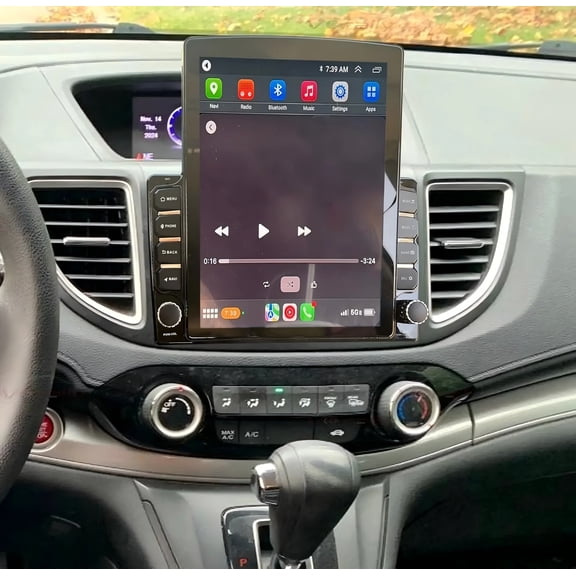 Zcargel Double Din Car Stereo for Honda CR-V 1997–2001, 9.7in Android 13 GPS Navigation Multimedia Receiver, Wireless CarPlay & Android Auto, WiFi Bluetooth SWC Mirror Link, Backup Camera, Hardwired