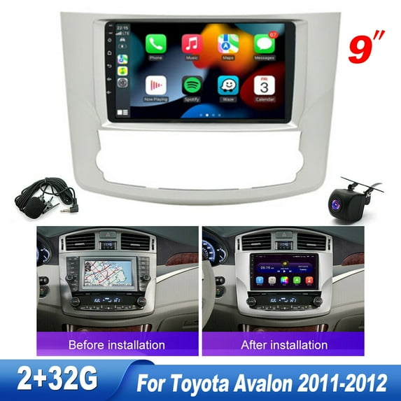 Zcargel For Toyota Avalon 2011-2012 Car Radio Stereo Android 13 Car GPS Navi 9 Touch Screen Radio Stereo CarPlay Support Wireless CarPlay Android Auto Bluetooth FM Backup Camera Microphone
