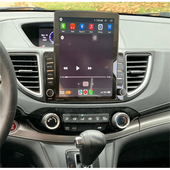 Zcargel Hardwired Android 13 Double Din Car Stereo, 9.7" Head Unit with Wireless CarPlay & Android Auto, Bluetooth WiFi, SWC, Mirror Link, Backup Camera, Built for Honda CR-V 2007–2011