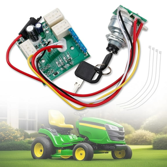 Zcargel Ignition Module Key Switch with Key Set, Replace AM132500, AM132500U, AUC15330, for John Deere GT225 GT235 GX255 GX335 LX277 GX345 X465 X475 X595, Reliable Tractor Mower Part