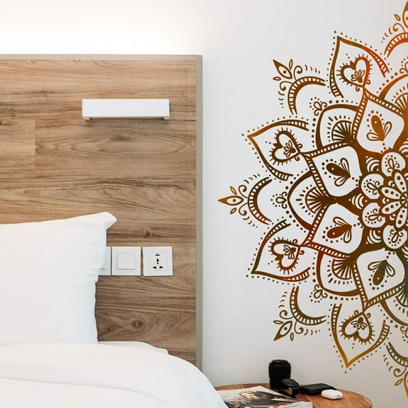 Zcargel Mandala Wall Stickers Self Sticky Removable 12"x24" 1 Sheet Eid Ramadan Home Office Prayer Room Decor PVC