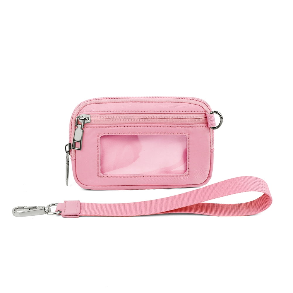Mini Hand Wallet Zcargel Nylon Mini Wristlet Wallet with ID Window & Keychain,RFID ...