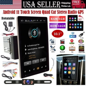 Zcargel Universal Car Stereo 10in Double Din Android 13 Audio Receiver, Built-in Wireless CarPlay & Android Auto, Bluetooth MP5 Player, FM Multimedia Radio, Mirror Link, SWC, Manual Rotating Screen