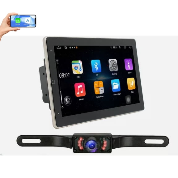 Zcargel Universal Double DIN Car Stereo for Ford Explorer 2002-2010, 10" Android 14 2GB+64GB Wireless CarPlay & Android Auto, GPS AHD Backup Camera Bluetooth FM, WiFi SWC,