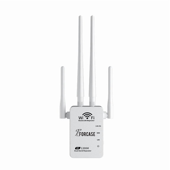 Zcargel WiFi Extender Signal Booster,1200Mbps Dual Band Internet Repeater,6 High-Gain Antennas,Long Range Amplifier for Home,AP/Router/Repeater Modes, Ethernet Port,Universal Compatibility