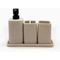 thumbnail image 1 of Zccz Modern 4-Piece Beige Marble Bath Accessories Set, 1 of 8