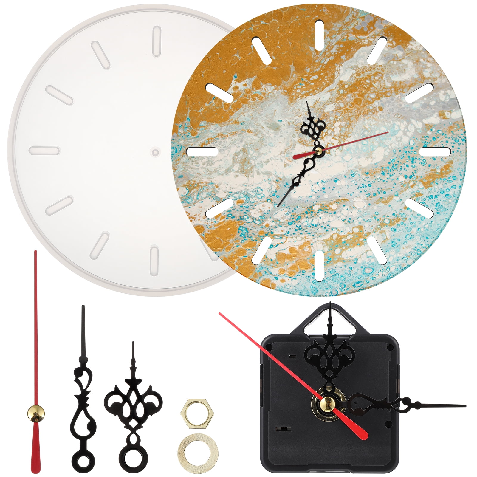 Zcyifa 1 Set Clock Resin Silicone Mold for DIY Wall Clock Decoration