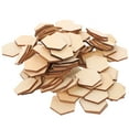 Zcyifa 100PC 30MM Hexagon Wood Chips for DIY Crafts and Decor