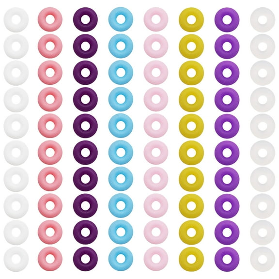 Zcyifa 100pcs Silicone Rubber Stopper Rings for DIY Jewelry Making