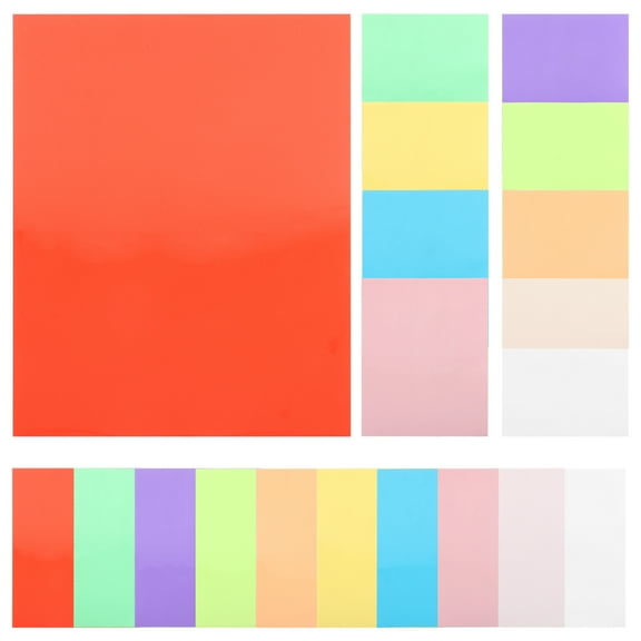 Zcyifa 18 Sheets Transparent Cellophane Hard Sheet Multi-colored Cellophane Sheets Crafts Material