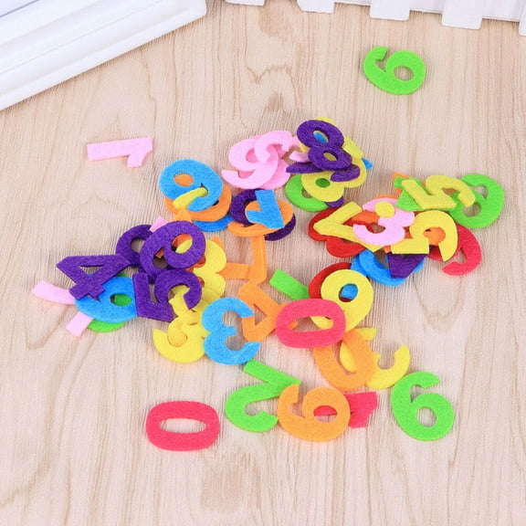 Zcyifa 200 Pcs Letter Felt Ornament English Letters and Number Figures Color Patches for DIY Craft Handmade Scrapbooking Kids Tools Gifts (Number, Letter Style, 100 for Each, Random Style and Color)
