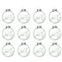 Zcyifa 20Pcs Clear Fillable Ornament Balls 10cm Christmas Tree Hanging Pendant