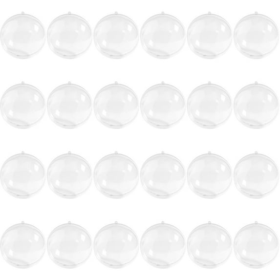 Zcyifa Transparent Christmas Balls 4cm DIY Fillable Plastic Ornaments