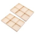 thumbnail image 1 of Zcyifa 2PCS Wood Storage Trays 6-Compartment Organizer for Gift Pendants, 1 of 10