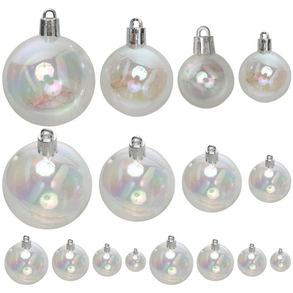 Zcyifa 36 Pcs Iridescent Christmas Balls for Tree Decor (Mixed Style)