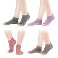 thumbnail image 1 of Zcyifa 4 Pairs Cotton Non-Slip Low Cut Toeless Socks - Yoga & Dance Socks, 1 of 10