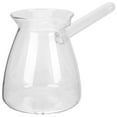 Zcyifa 450ml Glass Turkish Coffee Pot Stovetop Tea Maker Heat Resistant