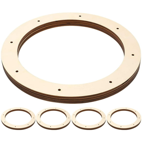 Zcyifa 5 Wooden Wreath Forms for Floral Crafts and Christmas Decor