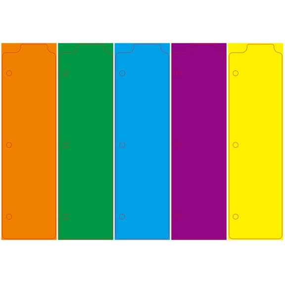 Zcyifa 5Pcs Snap-in Bookmark Plastic Dividers for 3 Ring Binders