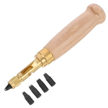 Zcyifa 6pcs Automatic Center Punch Screw Hole Punch Wood Handle Japanese Punch Tool