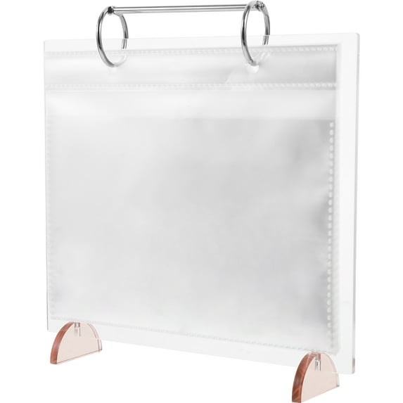 Zcyifa Acrylic Tabletop Flip Calendar Holder Horizontal Stand Clear Desk Calendar