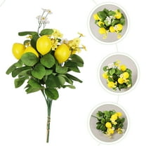 Zcyifa Artificial Lemon Branch Artificial Lemon Branch Lemon Decor With Green Leaves Fake Lemon Bouquet