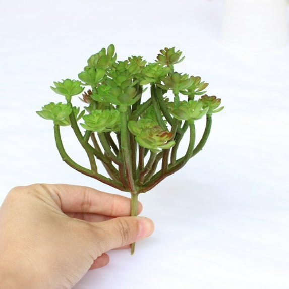 Zcyifa Artificial Succulent Artificial Succulent Plants Faux Succulent Fake Succulent Picks for Floral Arrangement Home Decoration (Green)