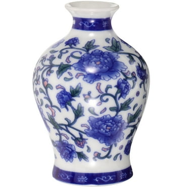 Zcyifa Blue & White Chinoiserie Porcelain Vases for Centerpieces & Flowers