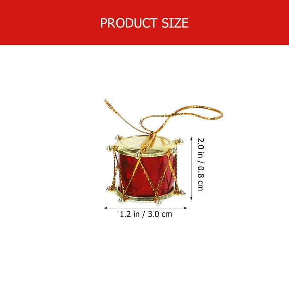 12pcs Colorful Mini Drum Christmas Tree Ornaments Hanging Decoartions Tiny Christmas Tree Crafts For Holiday Wedding