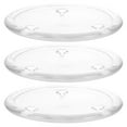 thumbnail image 1 of Zcyifa Clear Glass Candle Plates - Set of 3, 5 Inch Round Tray for Pillar Candles, 1 of 10